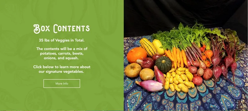 From our old website: our signature vegetables